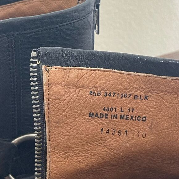 Frye Black Leather Harness Boots - Picture 8 of 9